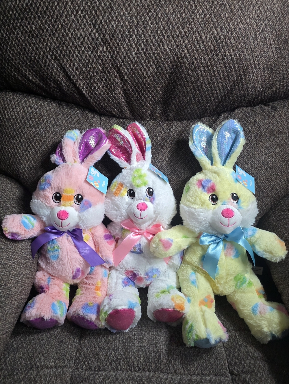 Plush Multicolor Easter Bunny Stuffed Toy - Pick 1 - Picture 3 of 7